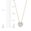 Thumbnail Image 4 of Round-Cut Diamond Solitaire Heart Frame Necklace 1/8 ct tw 10K Yellow Gold 18" (I/I3)