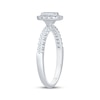 Thumbnail Image 2 of Adore Emerald-Cut Diamond Halo Engagement Ring 3/4 ct tw 14K White Gold