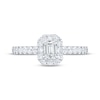 Thumbnail Image 3 of Adore Emerald-Cut Diamond Halo Engagement Ring 3/4 ct tw 14K White Gold