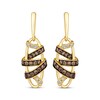 Thumbnail Image 2 of Le Vian Diamond Wrap Oval Dangle Earrings 3/4 ct tw 14K Honey Gold