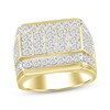 Thumbnail Image 1 of Men's Rectangle Center Stepped Diamond Fashion Ring 1 ct tw 10K Yellow Gold