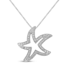 Thumbnail Image 1 of Diamond Accent Starfish Outline Necklace Sterling Silver 18"
