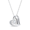 Thumbnail Image 2 of Radiant Reflections Diamond Solitaire Heart Necklace 1/5 ct tw 10K White Gold (I/I3) 18"