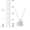 Thumbnail Image 3 of Radiant Reflections Diamond Solitaire Heart Necklace 1/5 ct tw 10K White Gold (I/I3) 18"