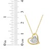 Thumbnail Image 3 of Radiant Reflections Diamond Solitaire Heart Necklace 1/5 ct tw 10K Yellow Gold (I/I3) 18"