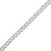 Thumbnail Image 2 of Diamond-Cut Curb Chain Anklet Solid Sterling Silver 10"