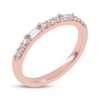 Thumbnail Image 2 of Adore Baguette & Round-Cut Diamond Alternating Stackable Anniversary Ring 1/4 ct tw 14K Rose Gold