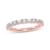Thumbnail Image 1 of Adore Baguette & Round-Cut Diamond Anniversary Ring 1/2 ct tw 14K Rose Gold