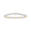 Thumbnail Image 1 of Diamond Infinity Bracelet 1/10 ct tw Sterling Silver & 10K Yellow Gold 7"