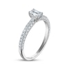 Thumbnail Image 2 of Adore Emerald-Cut Diamond Pavé Shank Engagement Ring 1 ct tw 14K White Gold