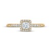 Thumbnail Image 3 of Adore Princess-Cut Diamond Halo Engagement Ring 1/2 ct tw 10K Yellow Gold