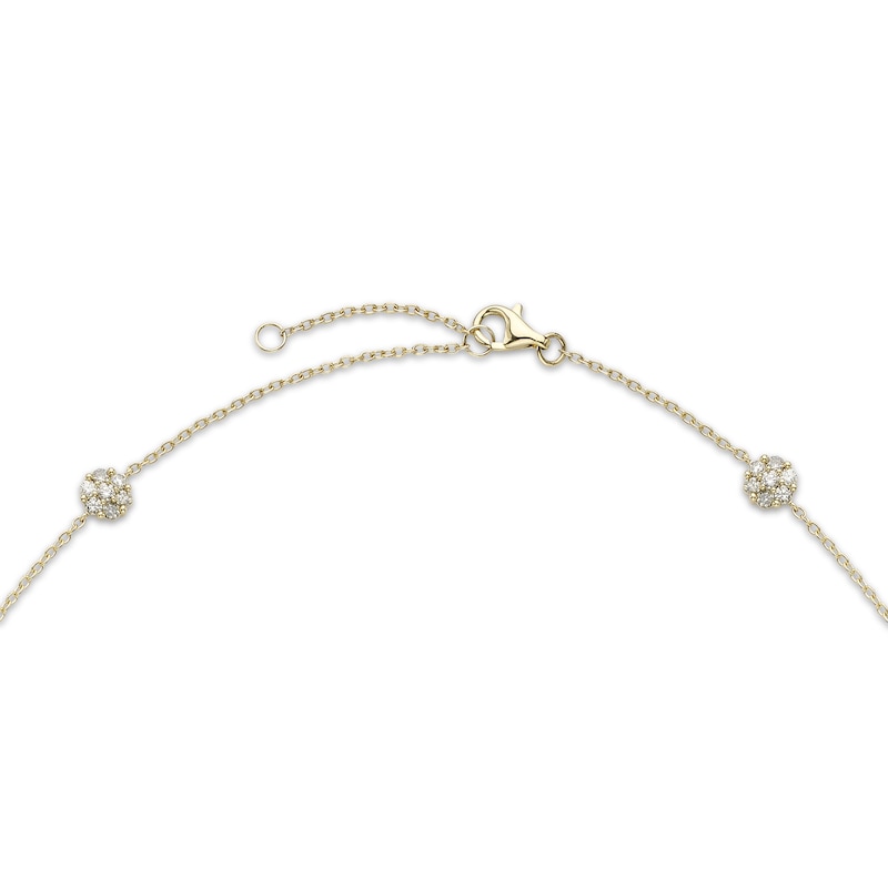 Main Image 3 of Multi-Diamond Station Necklace 1-1/2 ct tw 14K Yellow Gold 17.75"