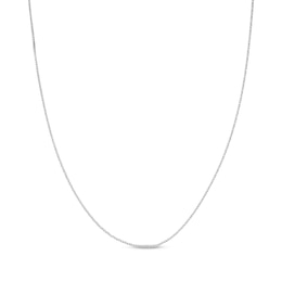 1.25mm Polished Wheat Chain Necklace Solid 14K White Gold 20"