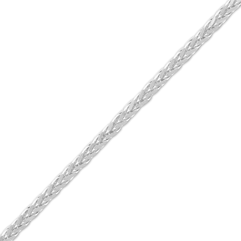 Main Image 2 of 1.25mm Polished Wheat Chain Necklace Solid 14K White Gold 20"