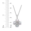 Thumbnail Image 5 of Pear-Shaped Lab-Created Opal & White Lab-Created Sapphire Necklace Sterling Silver 18"