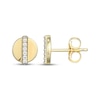 Thumbnail Image 3 of Diamond Circle Stud Earrings 1/20 ct tw 10K Yellow Gold