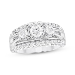 Adore Diamond Three-Stone Engagement Ring 1 ct tw 10K White Gold
