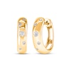 Thumbnail Image 1 of Diamond Scatter Hoop Earrings 1/8 ct tw 14K Yellow Gold