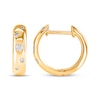 Thumbnail Image 3 of Diamond Scatter Hoop Earrings 1/8 ct tw 14K Yellow Gold