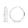 Thumbnail Image 3 of Satin-Finish Hoop Earrings Sterling Silver 40mm