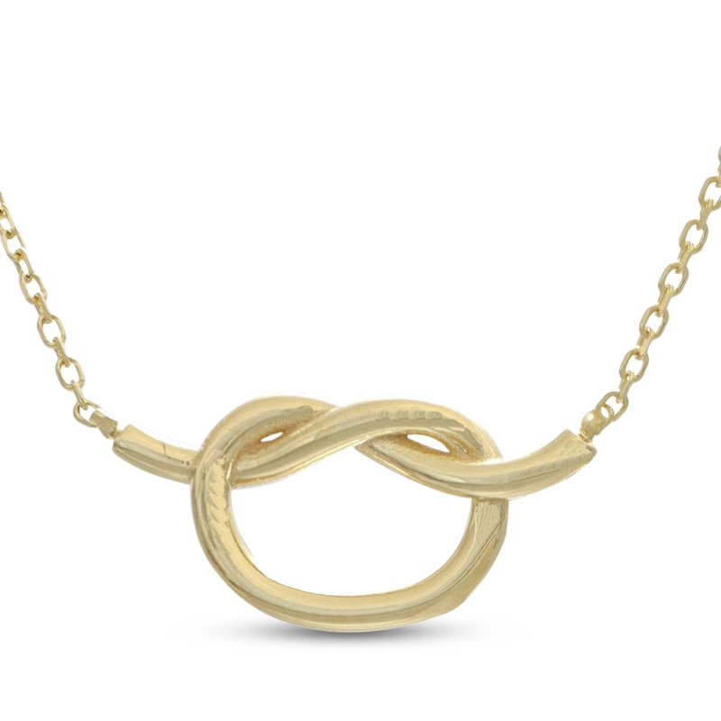 Main Image 1 of Knot Necklace 14K Yellow Gold 18"