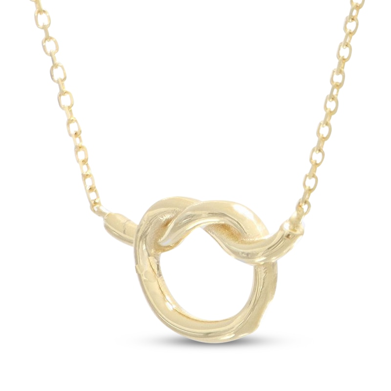 Main Image 2 of Knot Necklace 14K Yellow Gold 18"