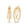 Thumbnail Image 1 of Three-Row Split Hoop Earrings 14K Yellow Gold