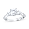 Thumbnail Image 1 of Adore Heirloom Certified Princess & Round-Cut Diamond Three Stone Engagement Ring 1-1/2 ct tw Platinum