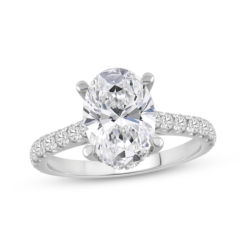 Main Image 1 of Adore Lab-Grown Diamonds Oval-Cut Engagement Ring 5 ct tw 14K White Gold