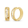 Thumbnail Image 1 of Lab-Grown Diamond Scatter Hoop Earrings 1 ct tw 24K Yellow Gold Vermeil Sterling Silver