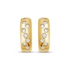 Thumbnail Image 2 of Lab-Grown Diamond Scatter Hoop Earrings 1 ct tw 24K Yellow Gold Vermeil Sterling Silver