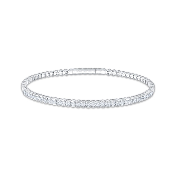 KAY Lab-Grown Diamonds Flex Bangle Bracelet 1-1/2 ct tw Sterling Silver