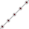 Thumbnail Image 2 of Lab-Created Ruby & White Lab-Created Sapphire Halo Station Bracelet Sterling Silver 7.25"