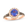Thumbnail Image 1 of Le Vian Tanzanite Halo Ring 5/8 ct tw Diamonds 14K Strawberry Gold