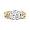 Thumbnail Image 3 of Adore Multi-Diamond Chevron Engagement Ring 1 ct tw 10K Yellow Gold