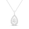 Thumbnail Image 1 of Unstoppable Love Pear-Shaped Lab-Grown Diamond Necklace 1-1/2 ct tw 10K White Gold 19"