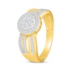 Thumbnail Image 2 of Adore Multi-Diamond Halo Engagement Ring 1/2 ct tw 10K Yellow Gold