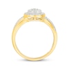 Thumbnail Image 3 of Adore Multi-Diamond Halo Engagement Ring 1/2 ct tw 10K Yellow Gold