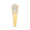 Thumbnail Image 2 of Lab-Grown Diamonds Three-Row Anniversary Ring 1-1/4 ct tw 14K Yellow Gold