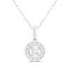 Thumbnail Image 2 of KAY Lab-Grown Diamonds Halo Necklace & Stud Earrings Gift Set 1-1/2 ct tw 10K White Gold
