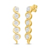 Thumbnail Image 1 of KAY Lab-Grown Diamonds Swirl Drop Earrings 1/2 ct tw 24K Yellow Gold Vermeil Sterling Silver