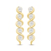 Thumbnail Image 2 of KAY Lab-Grown Diamonds Swirl Drop Earrings 1/2 ct tw 24K Yellow Gold Vermeil Sterling Silver