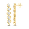 Thumbnail Image 3 of KAY Lab-Grown Diamonds Swirl Drop Earrings 1/2 ct tw 24K Yellow Gold Vermeil Sterling Silver
