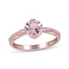 Thumbnail Image 1 of Morganite & Diamond Ring 1/10 ct tw 10K Rose Gold