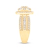 Thumbnail Image 2 of Round-Cut Multi-Diamond Cushion Halo Engagement Ring 2 ct tw 10K Yellow Gold