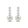 Thumbnail Image 2 of Cultured Pearl Stack Drop Earrings Sterling Silver