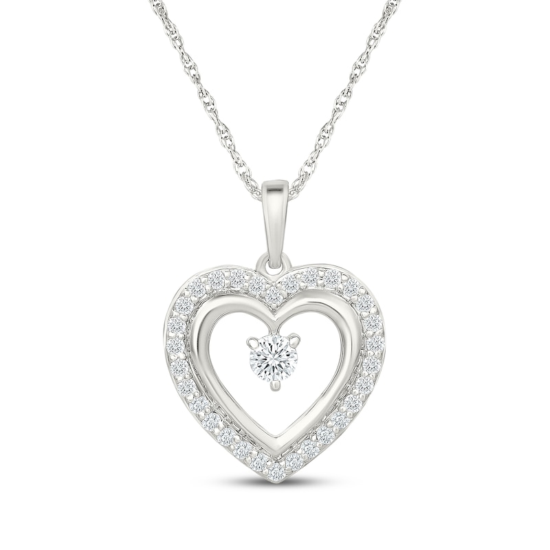 Main Image 2 of KAY Lab-Grown Diamonds Heart Gift Set 1/2 ct tw Sterling Silver