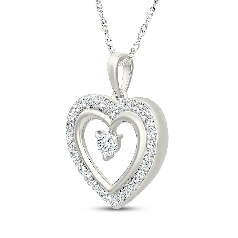 Main Image 3 of KAY Lab-Grown Diamonds Heart Gift Set 1/2 ct tw Sterling Silver