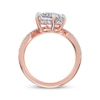 Thumbnail Image 3 of Adore Lab-Grown Diamonds Oval-Cut Hidden Halo Wave Engagement Ring 2-1/4 ct tw 14K Rose Gold