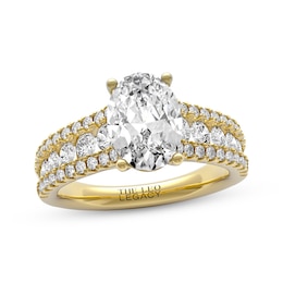 THE LEO Legacy Lab-Grown Diamond Oval-Cut Engagement Ring 3 ct tw 14K Yellow Gold